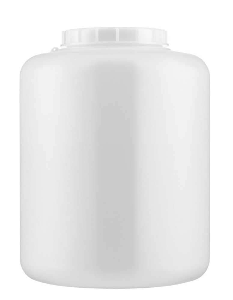 Wide neck containers,PE-HD,with screw cap cap. 10 ltrs