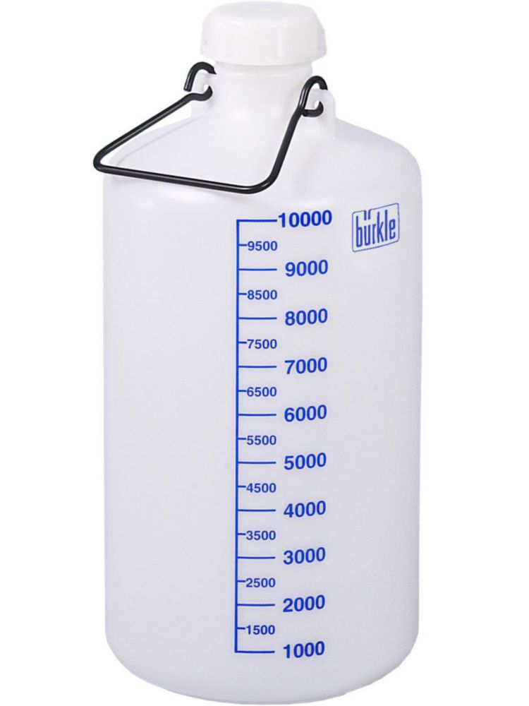 Storage bottle 10 liters HDPE, without threaded ends