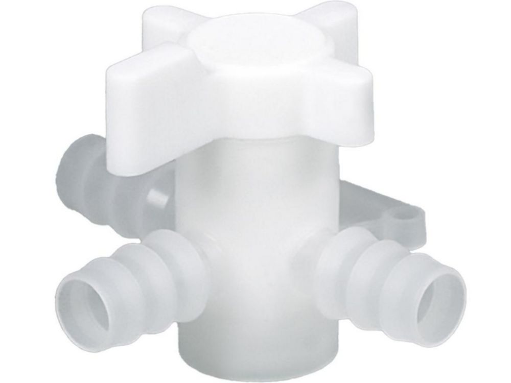 3-way stopcock, PVDF, bore 8 mm for tubing bore 11-13 mm