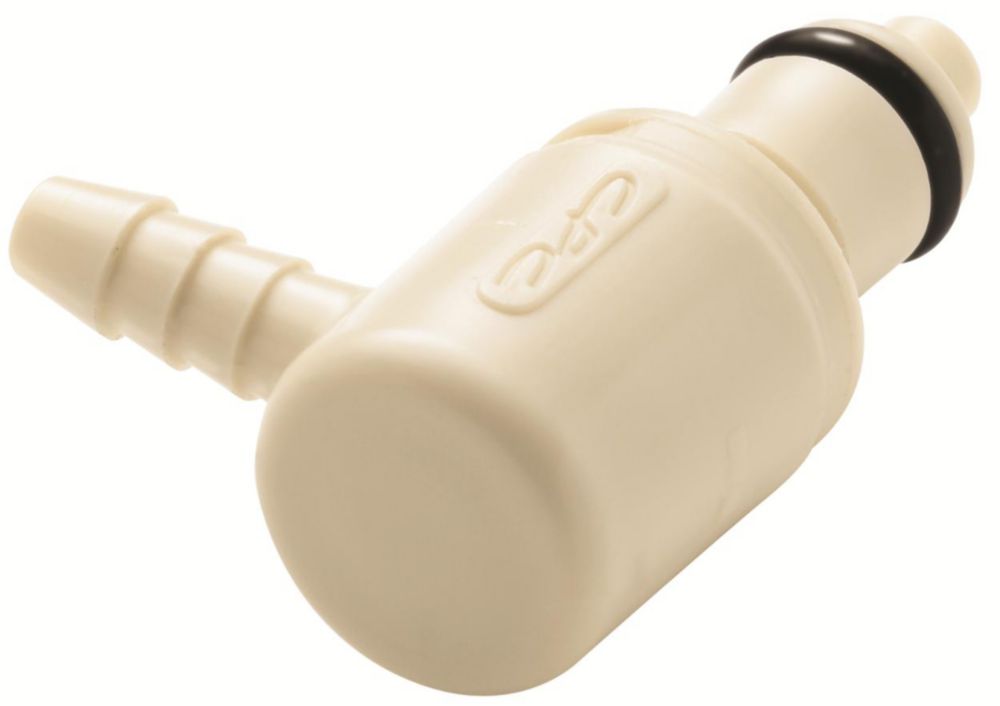 1/4" Hose Barb Valved Elbow Polypropylene Coupling Insert