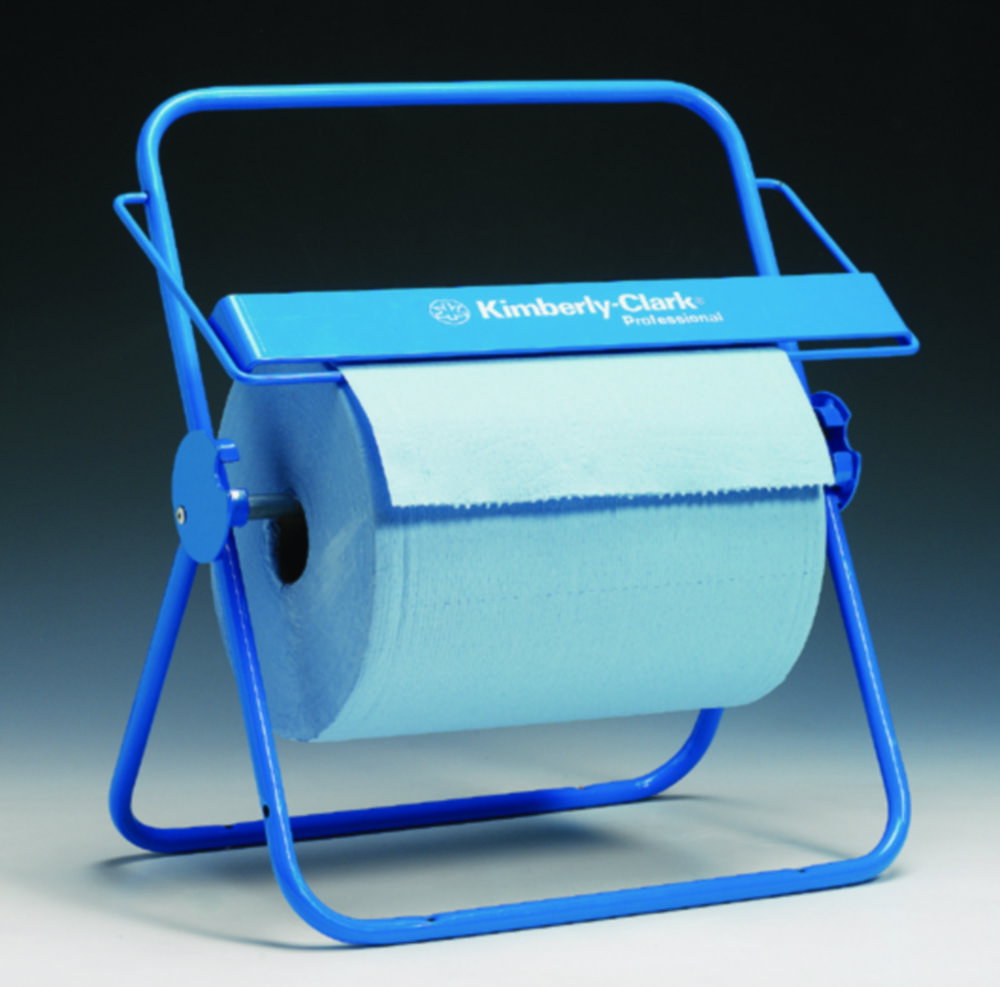Professional Wall holders, for large rolls wide with trash sack, metal, blue, wall holder: H 33 x B 51.5 x T 30 cm