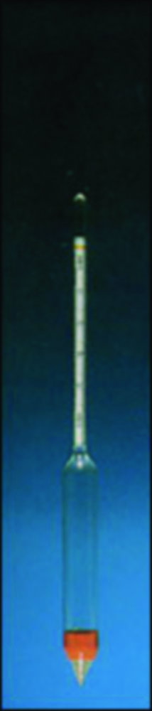 Density hydrometers,suitable for calibration without thermometer 1.500-1.600 g/ml : 0.002,250 mm