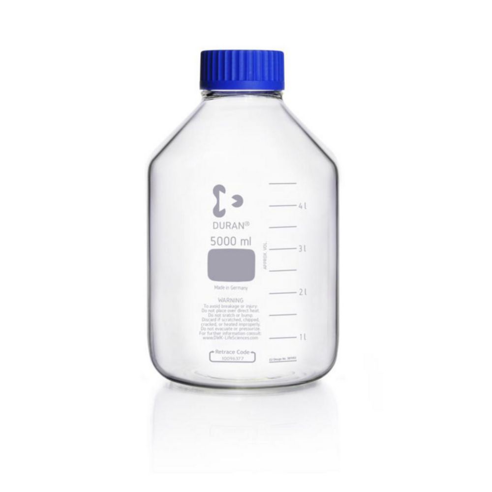 thread bottle 5.000 ml, wide neck with GLS 80 thread DURAN complete