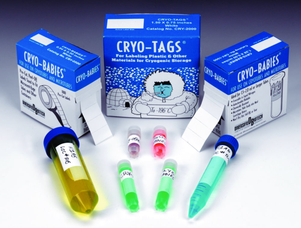 Cryo-Babies 24x13mm white, pack of 1000 pcs./roll