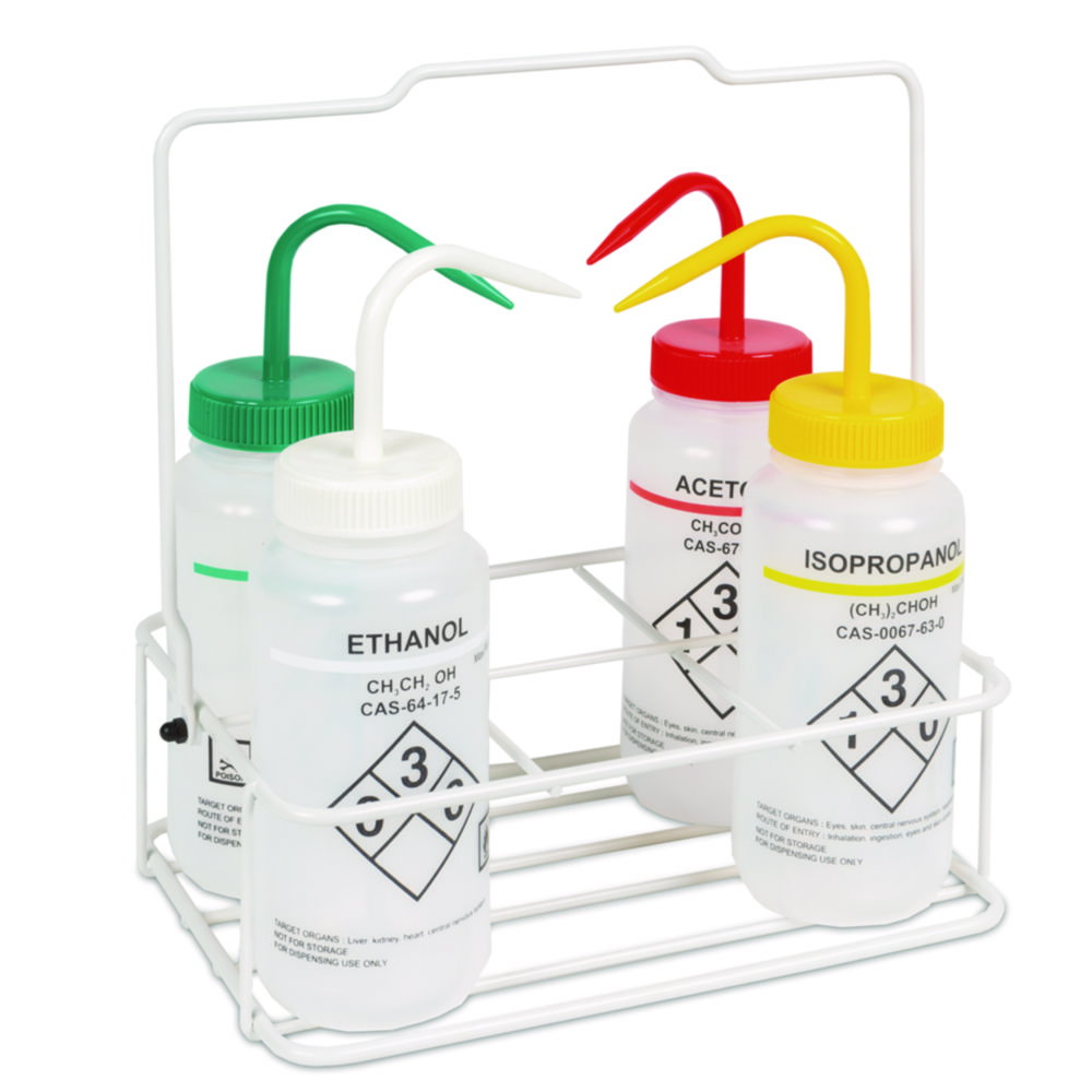 Wire Bottle Rack Carrier, 6 place white