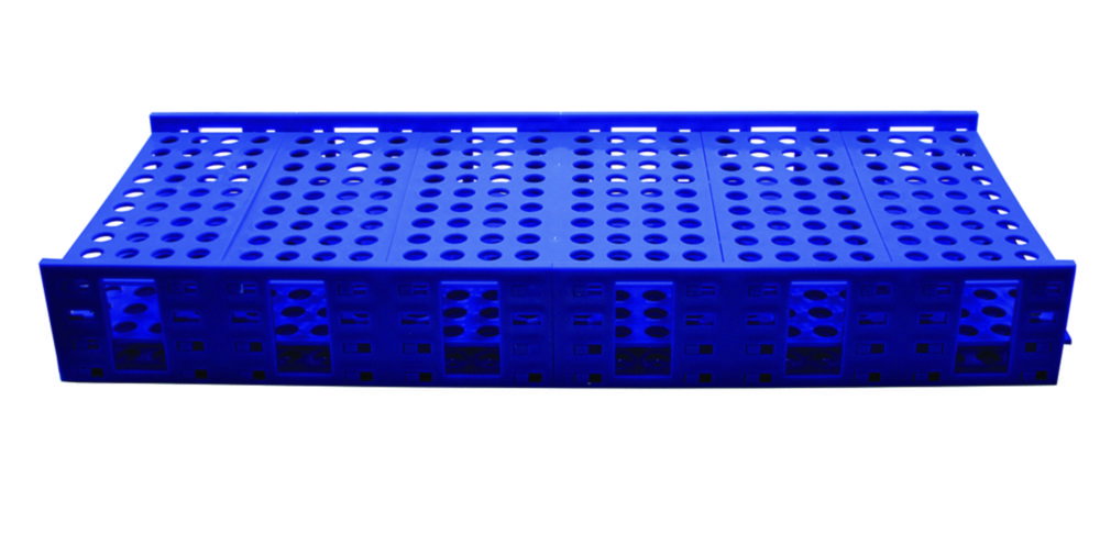 Tube Rack Mega Rack®, PP, double for 240 x 10ml (13-16mm) tubes, blue, autoclavable, pack of 1