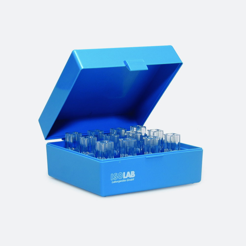 Cuvette rack, PP with attached lid, for 12 cuvettes with 10 mm light path