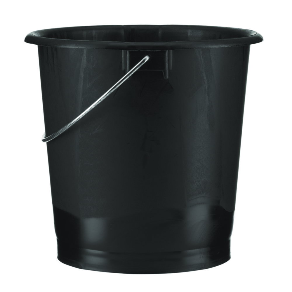 Buckets,PE-HD,with handle,cap. 10 ltrs,grey