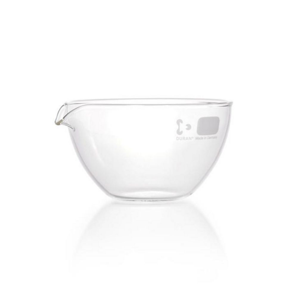 Evaporating basin DURAN®,diam.95 mm,height 55 mm cap. 170 ml,with spout and flat base