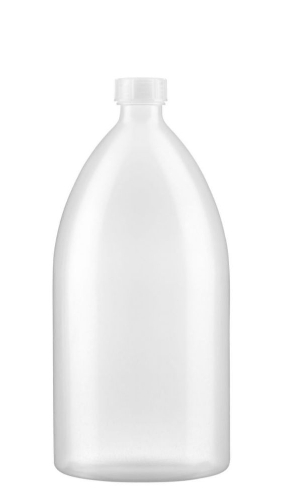 Narrow neck bottle 2000 ml, LDPE clear, with screw cap