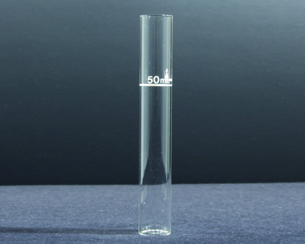 Nessler tube 50ml, low form 25x175 mm, w/o spout, graduated at 50ml
