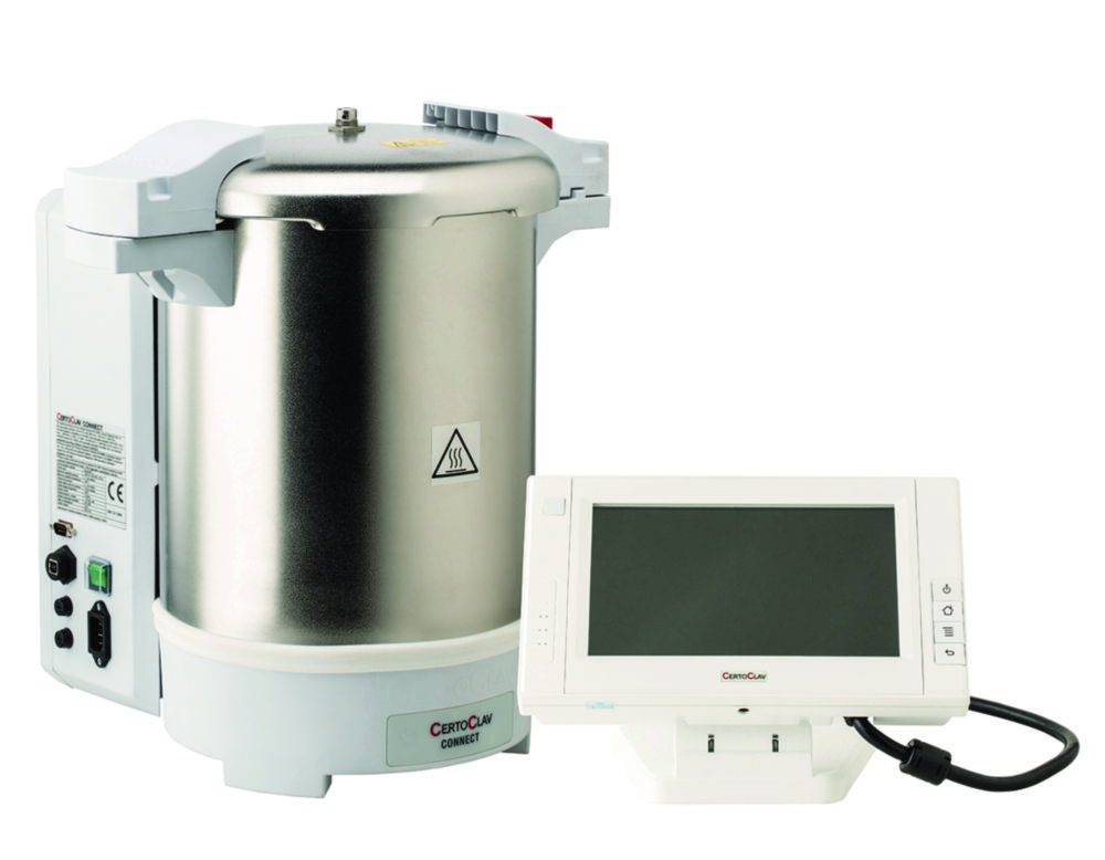 CertoClav Connect, 18 Ltr. programmable up to 140°C, stainless steel Touch Screen, Internet connection