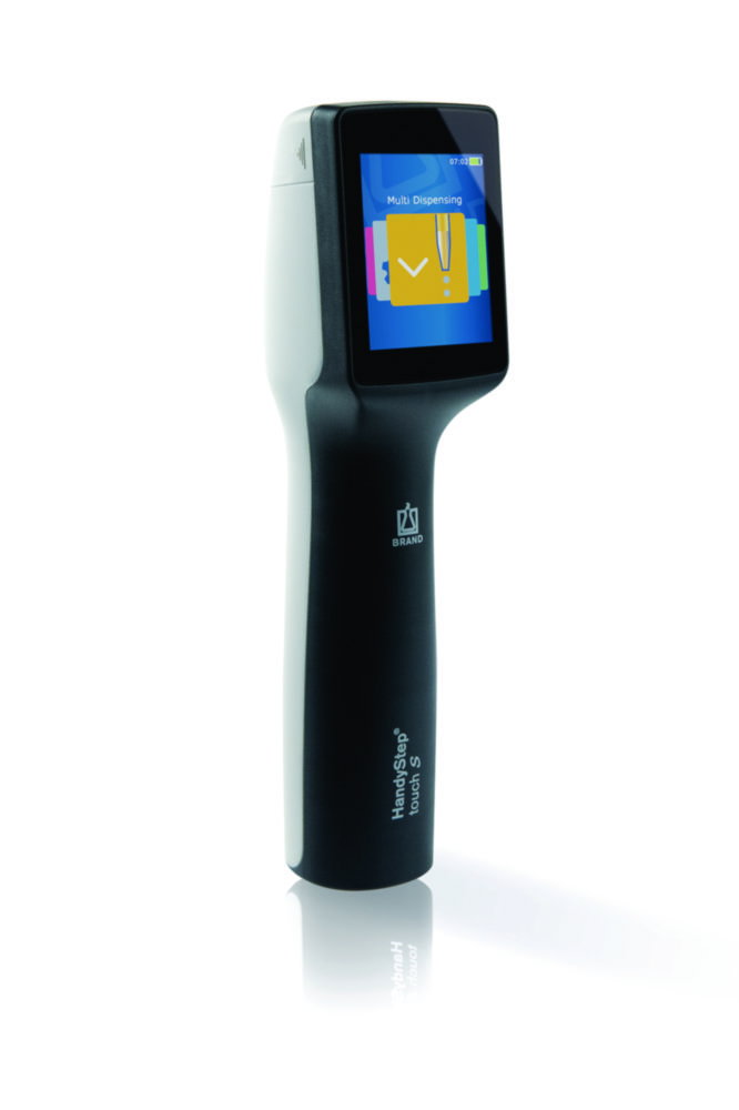 Repeating pipette HandyStep® touch S DE-M, inclusive universal AC adapter and shelf/rack mount