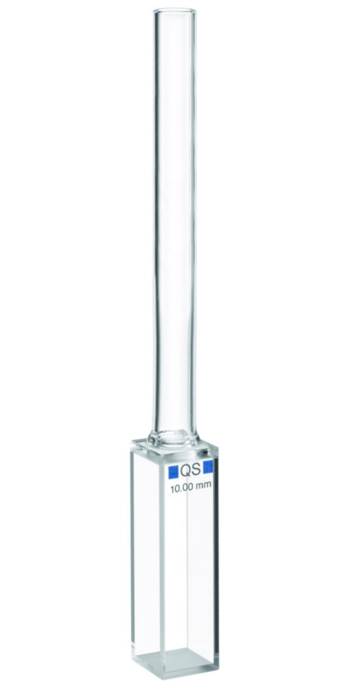 Cuvette 221.001-QS, 10x10 mm with transition flanges quartz/duran for +/- temperatures