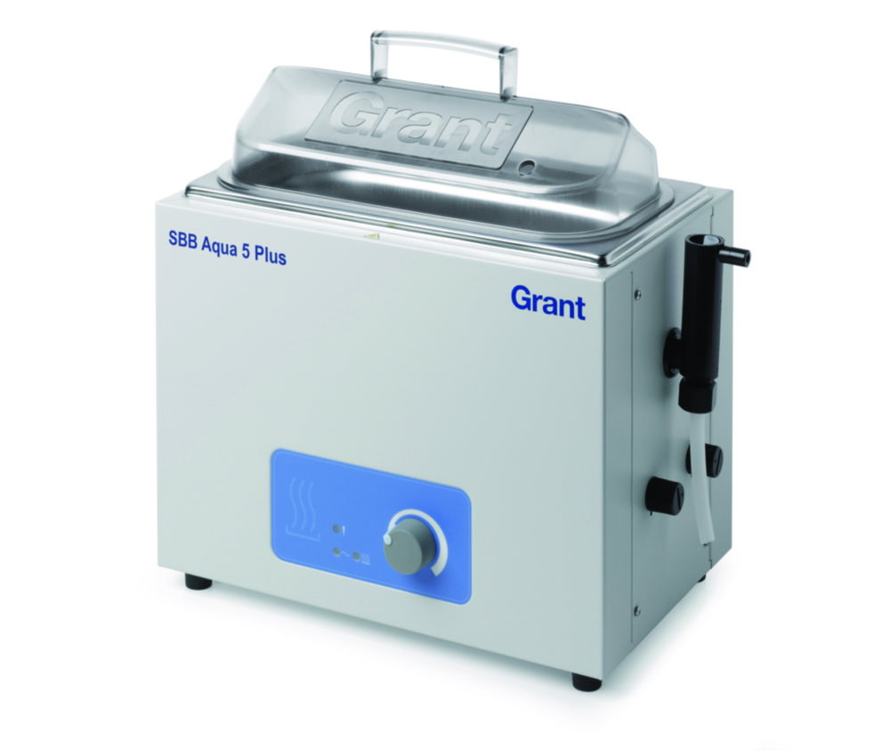 Boiling waterbath SBB AQUA 5 Plus 5 L, set to 100°C only, includes clear lid and base tray