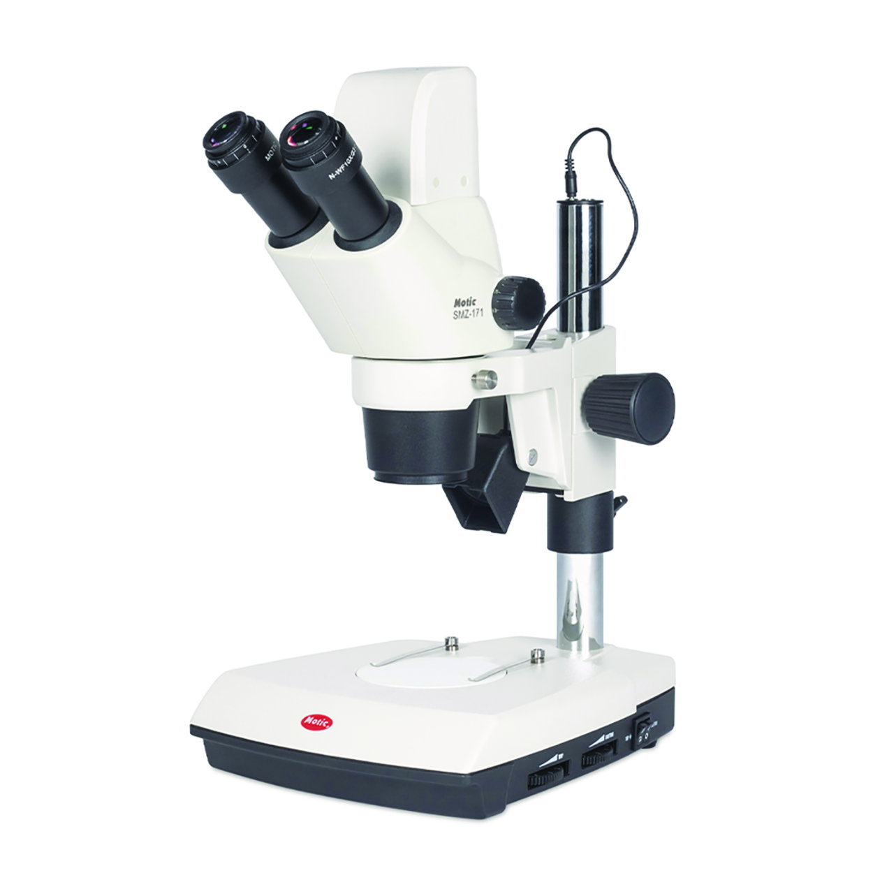 Zoom stereo microscope, Greenough type SMZ-171i(X5) Binocular tube, 45º viewing angle with integrated camera, WiFi, CMOS 1/3" chip