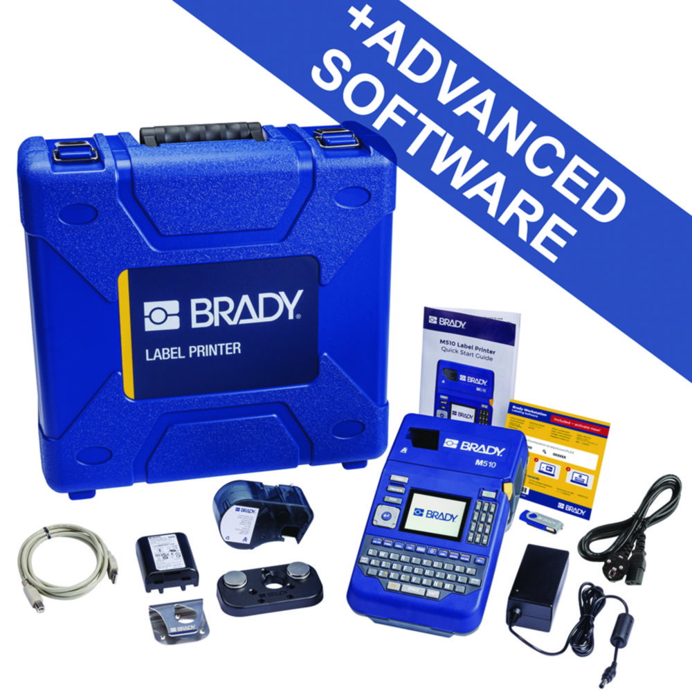 Set M510-KIT-EU-BWS for portable label printers EU with Brady Workstation Suite
