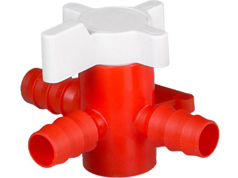 3-way stopcock, PE/PP, bore 8 mm for tubing bore 11-13 mm