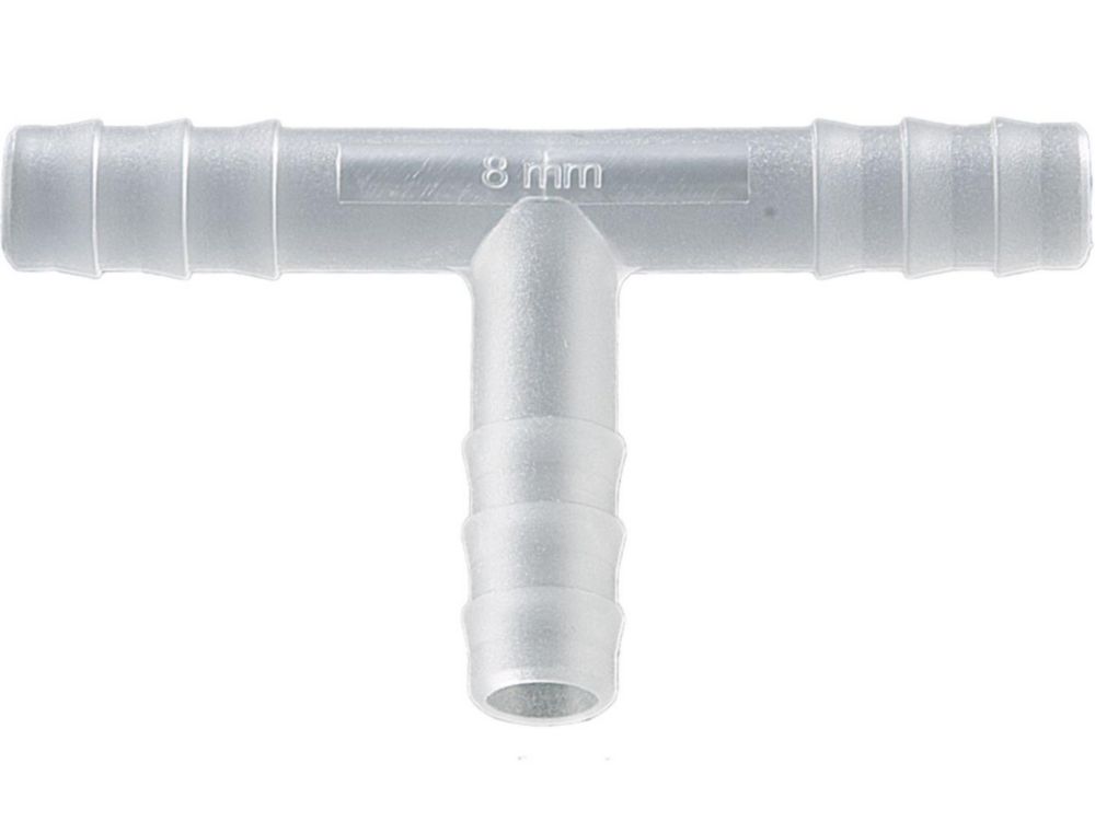 T-connector 7-9 mm, PVDF cylindr. beaks, pack of 10
