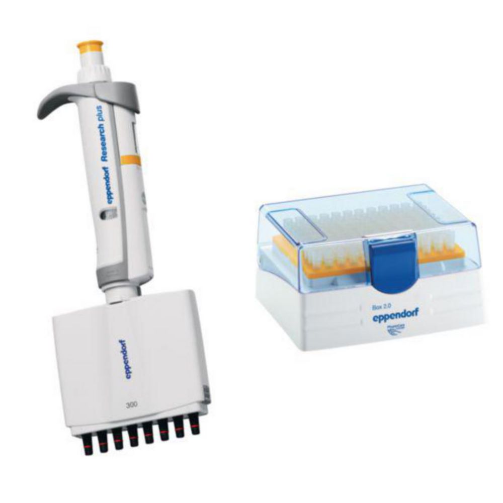 Research® plus, 8-channel, variable 30 - 300 µL, orange