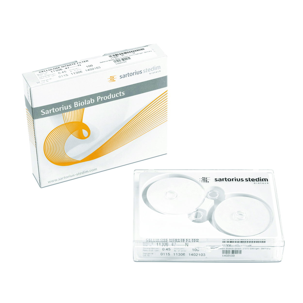 Membrane filter 13 mm, 8 µm Cellulose nitrate, UN 3270, 4.1, II, (E) PU=100