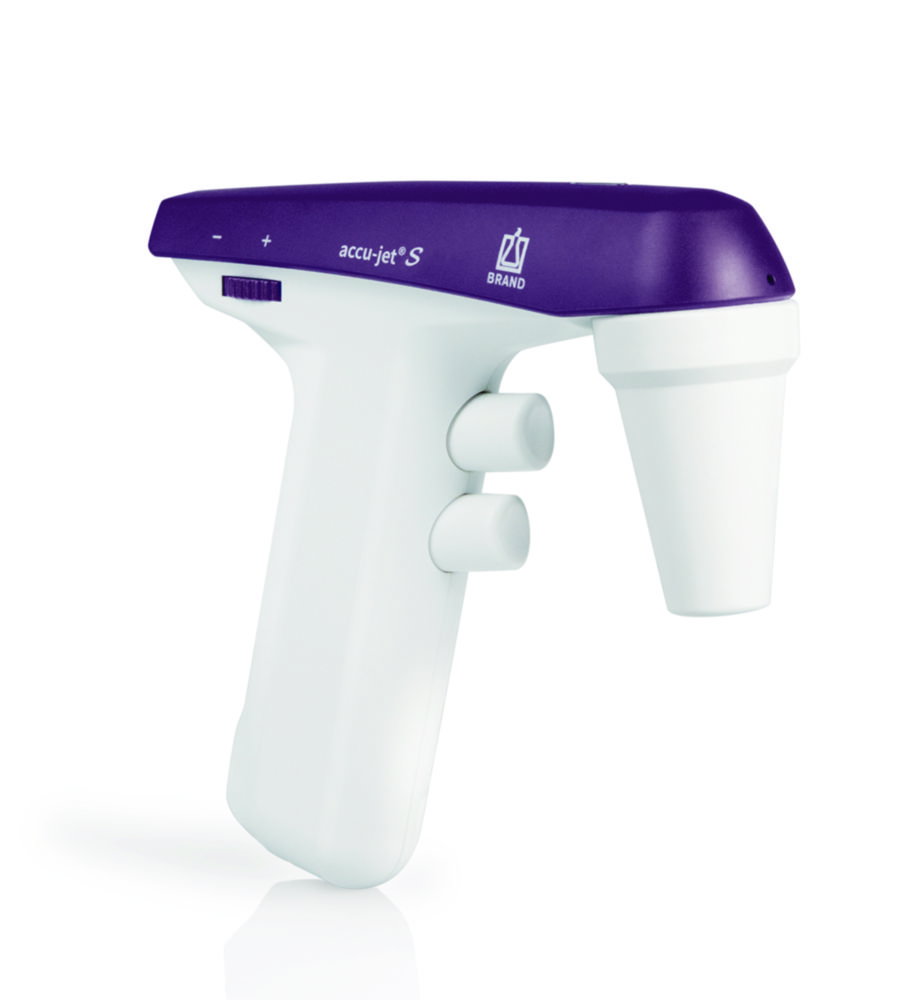 Pipette controller accu-jet® S for 0,1 - 200 ml pipette, berry, w/o universal power supply unit wall support +2 spare membrane filters 0.2 µm,ster