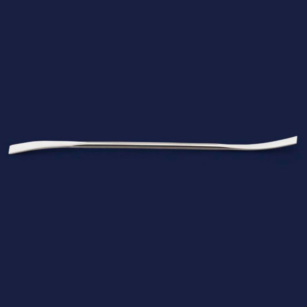 Double spatula 150 mm curved, stainless steel