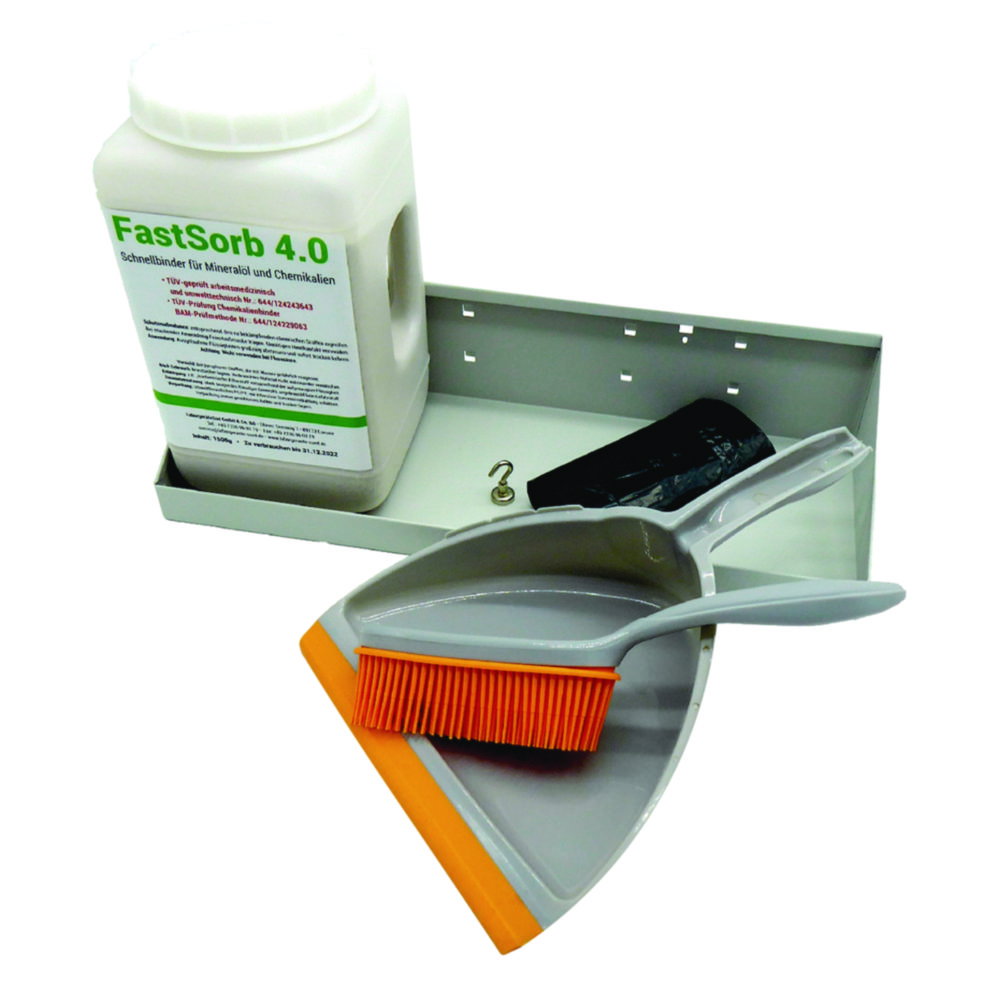 Wall bracket incl. Handbrush w. rubber bristles, shovel, plastic bag and mounting kit, w/o FastSorb 4.0