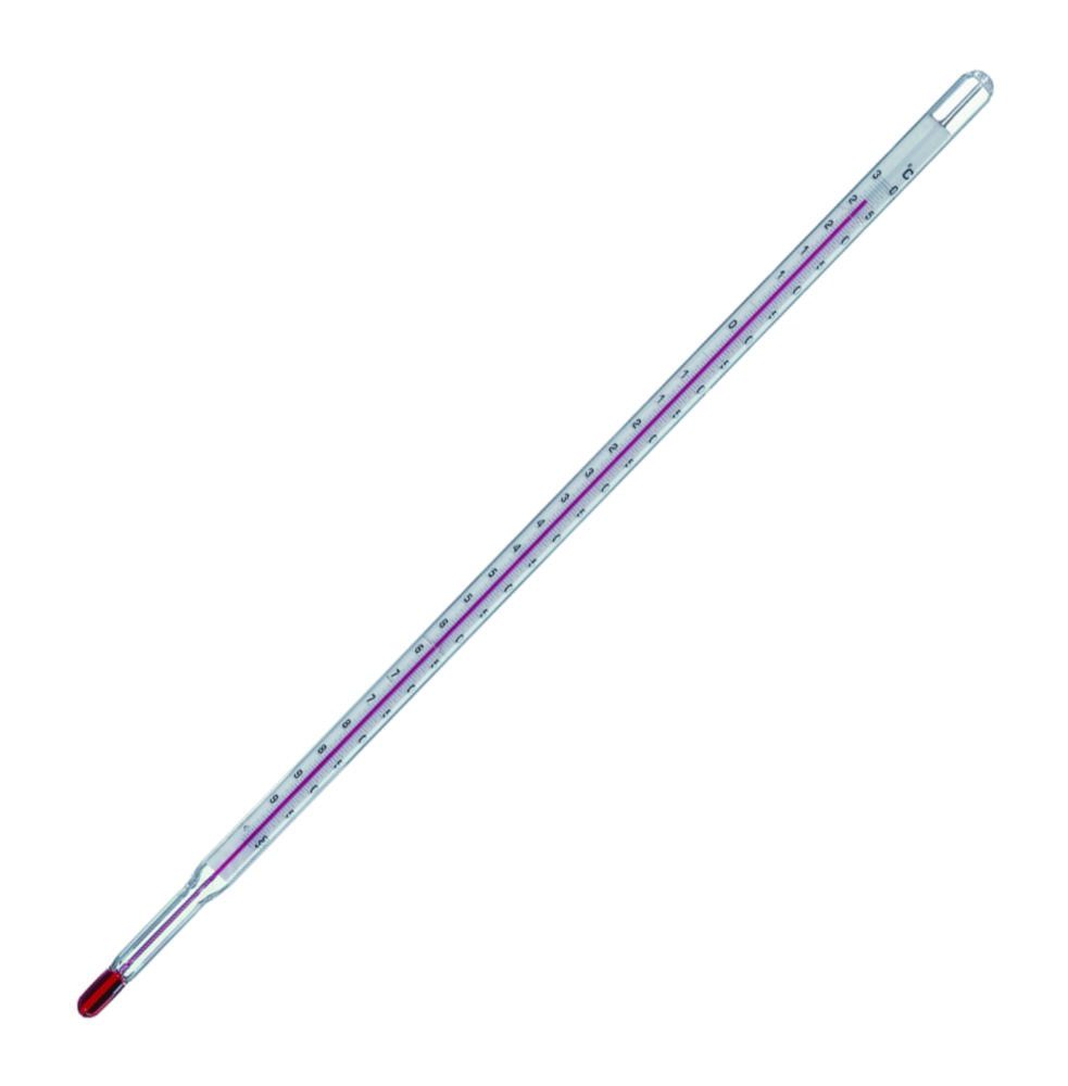 LLG-Precision-Laboratory Thermometer -100...+30°C enclosed scale, capillary: transparent, prismatic, L:305 mm, suitable for calibration