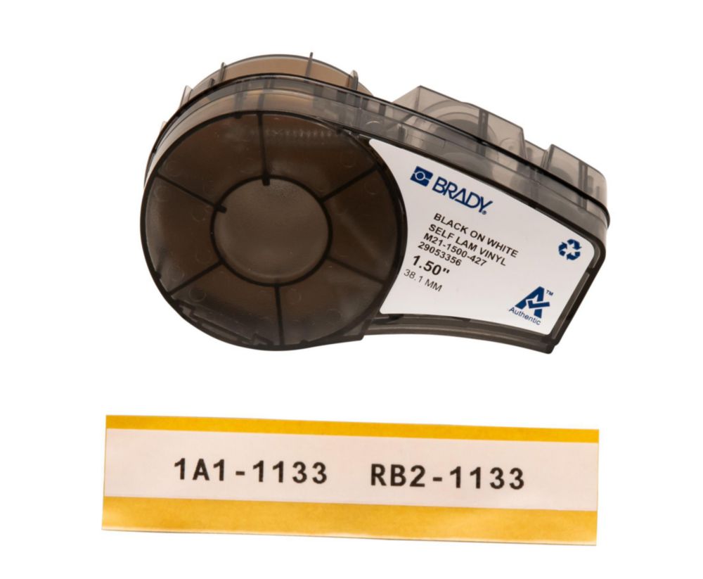 High performance labels, white vinyl B-427, M21-1500-427 38.10 mm x 4.2 m roll