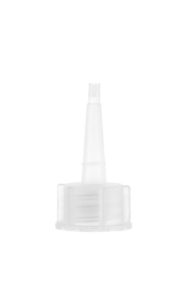 Dropper caps, 14 mm Ø for 10-30 ml narrow bottles, with nozzle, w/o. cap, pack of 100