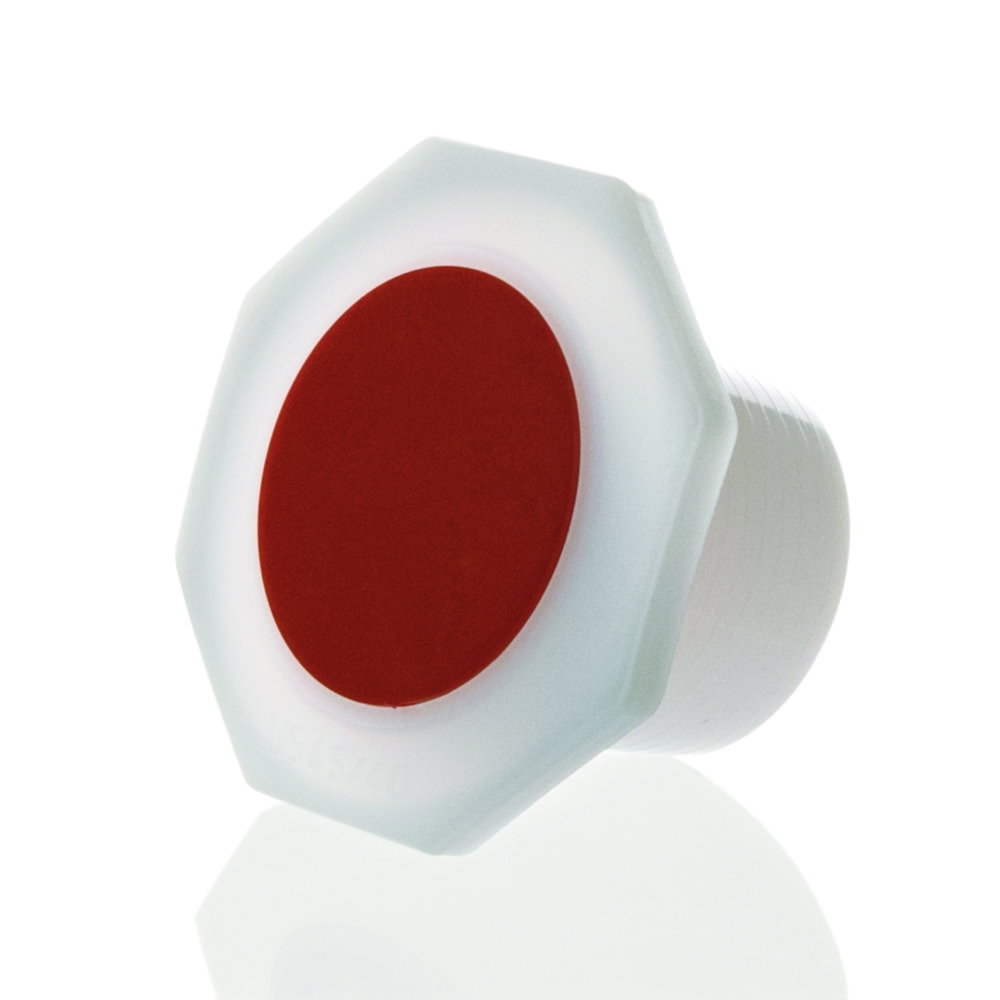 Cone cut stopper NS 45/40 8-point, internal concave, LDPE with seal rings, pack of 10