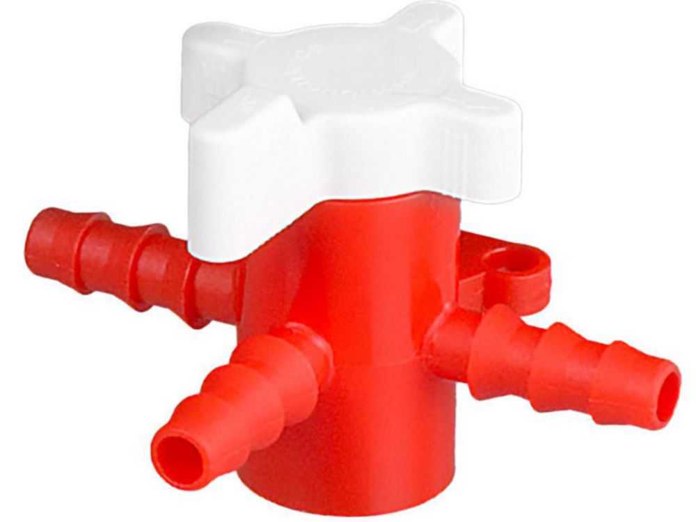 3-way stopcock, PE/PP, bore 4 mm for tubing bore 5-7 mm