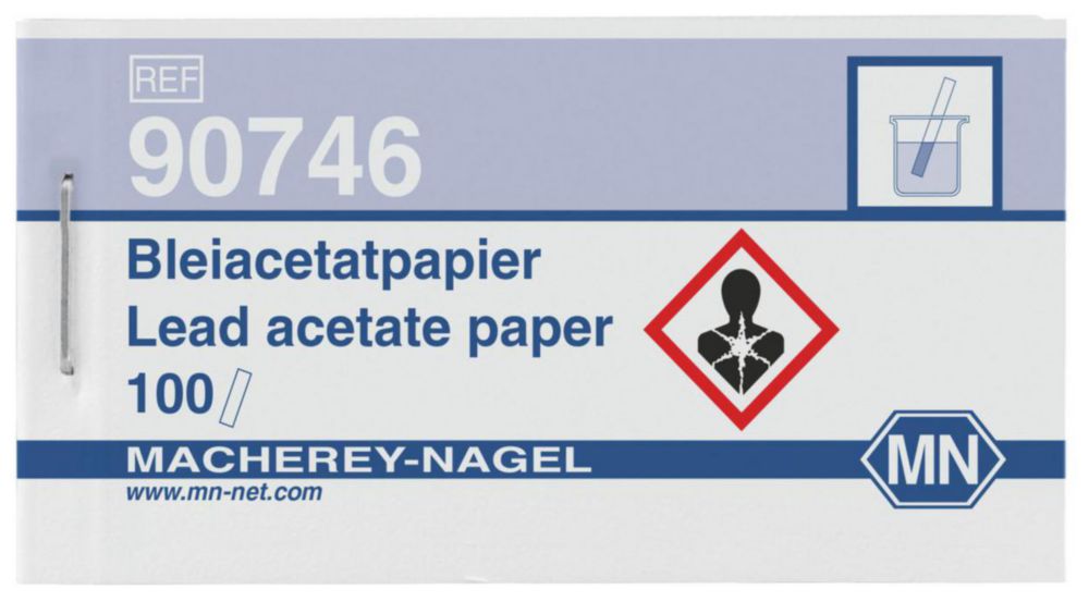 Lead acetate paper 10x75 mm sufficient for 100 no dangerous goods