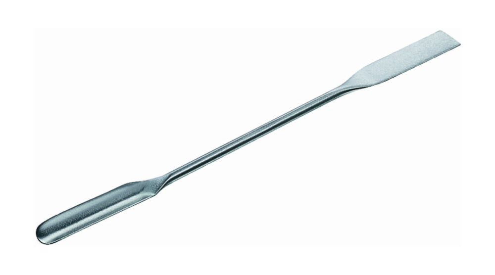 Powder spatula, stainless, 185 mm