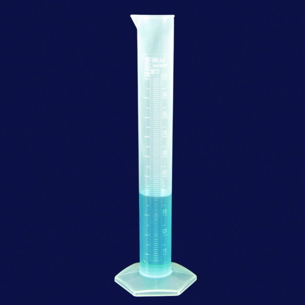 Vol.cylinder 1000ml, high form PP, cl.B, embossed scale