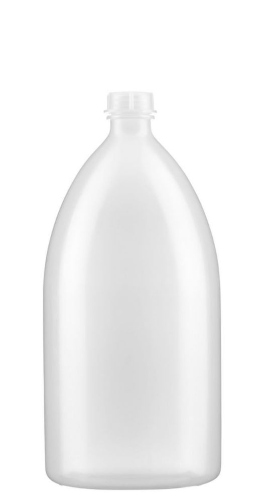 Narrow neck bottle 3000 ml, LDPE clear, with screw cap