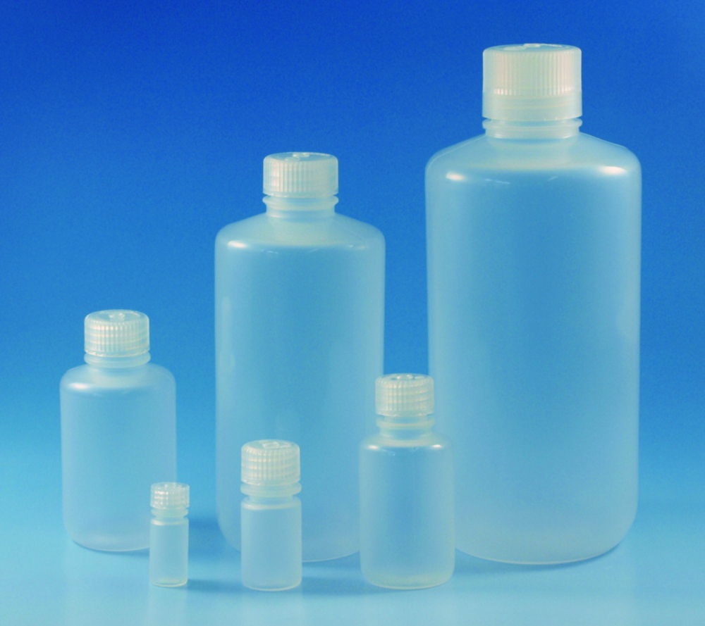 Narrow neck bottles,PP,with screw cap,cap. 60 ml pack of 12