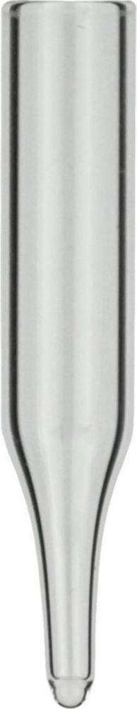Inserts 0.25 ml for wide opening, clear, conical, pack of 100