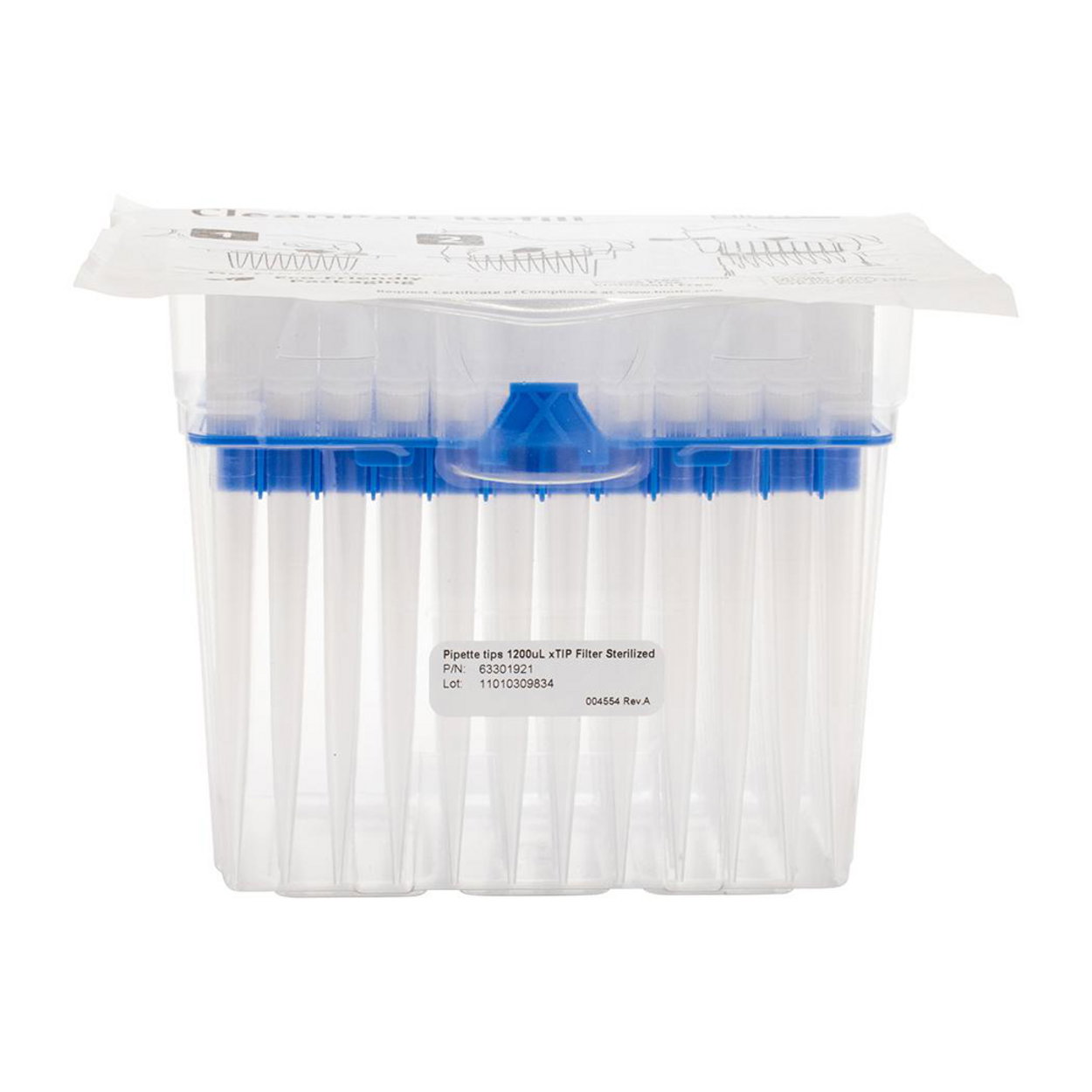 Pipette Tips 1200uL xTIP F ST FTR BTX pack of 8x96