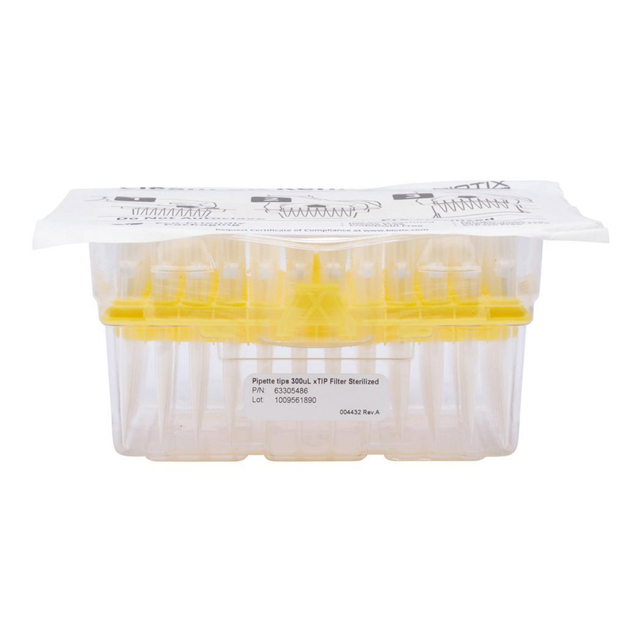 Pipette Tips 300uL xTIP F ST FTR BTX pack of 10x96