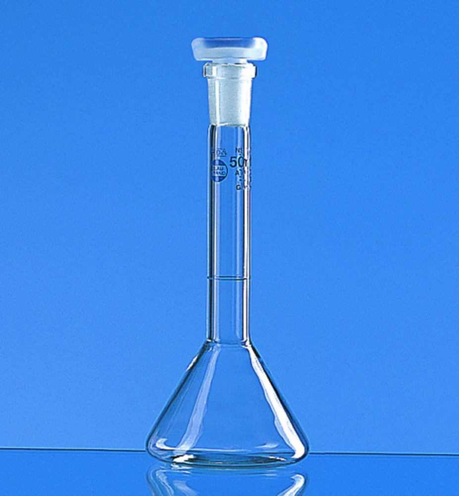 Volumetric flasks,trapezoidal,class A,PP stopper cap. 10 ml, pack of 2