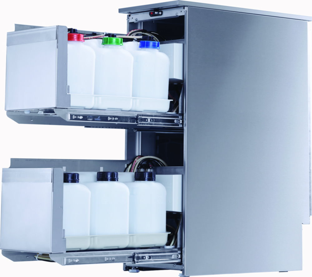 Dosing cabinet PG 8596, AE DOS 835 x 300 x 600 mm (HxWxD), 2 pull-out shelves