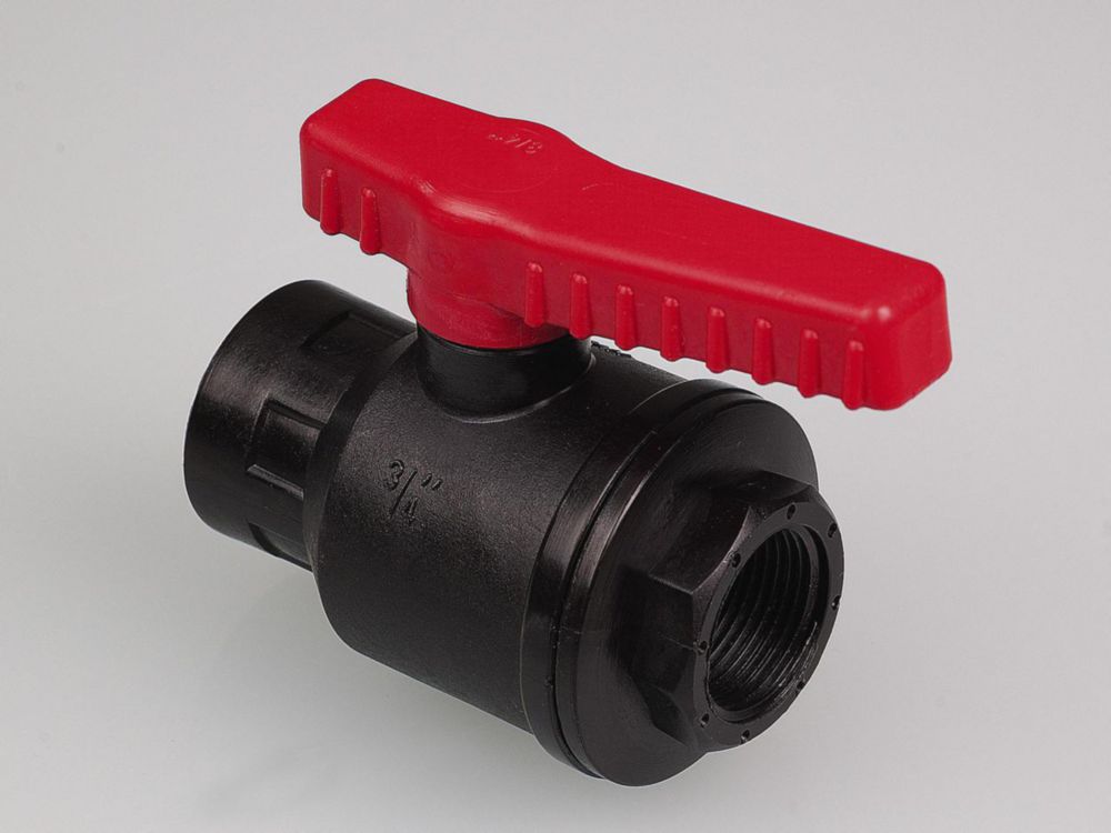 Ball cock, PP 3/4" with bilateral thread connection