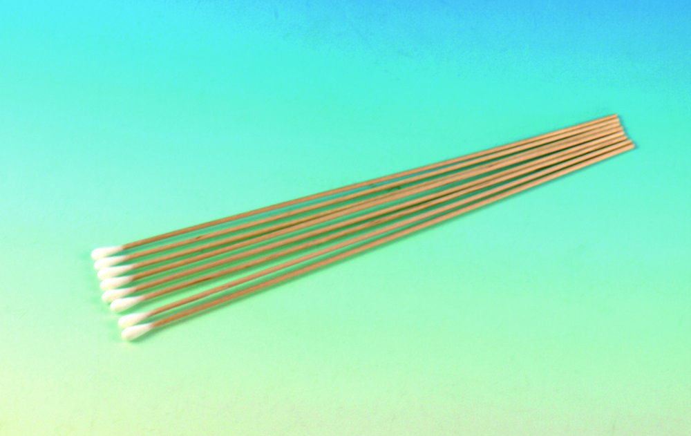 Cotton swabs 150 mm with one sided cotton head, Medical device MDR 2017/745, pack of 100