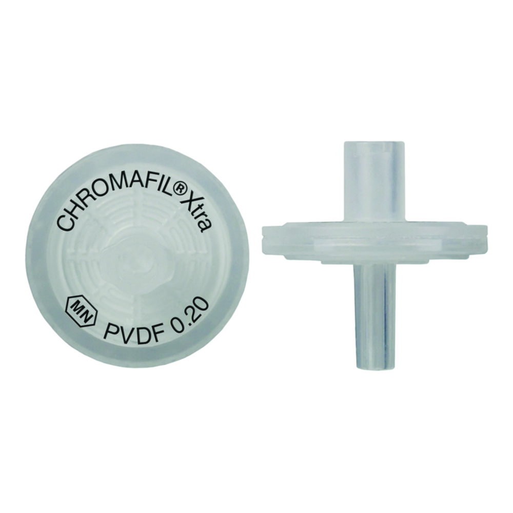 CHROMAFIL Xtra disposable filter PVDF-20/13 Polyvinylidendifluorid, 0.20 µm, colourless PP-case, labelled, pack of 100