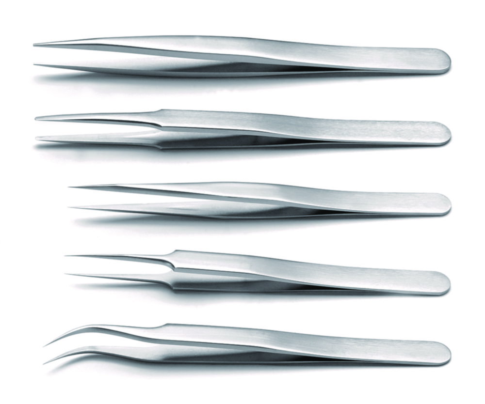 High precision tweezers 110 mm type 5.SA, extra fine tip, stainless steel anti-magnetic, anti acid