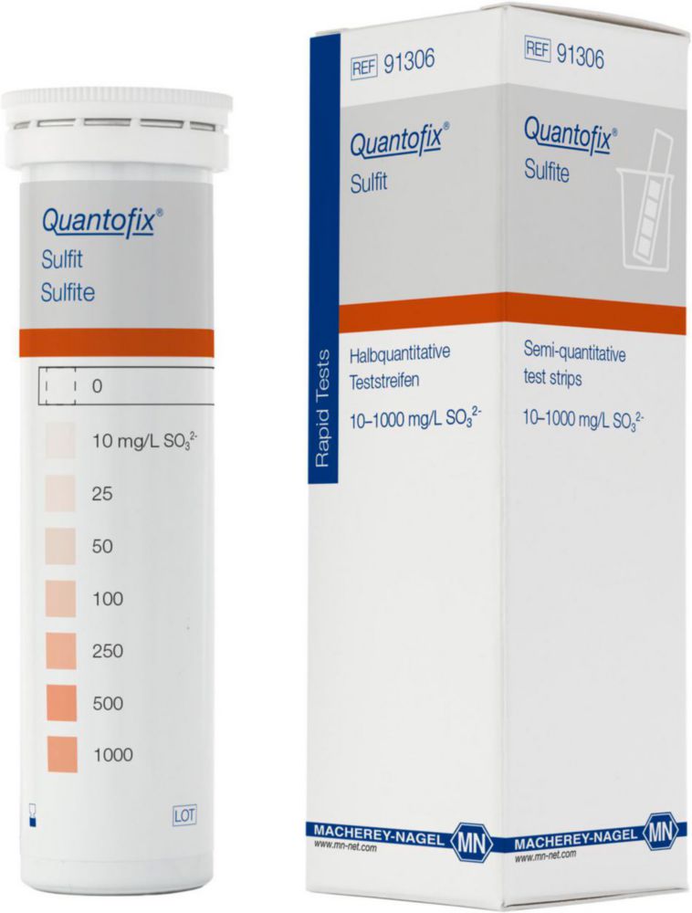 Quantofix test strips, sulphite pack of 100