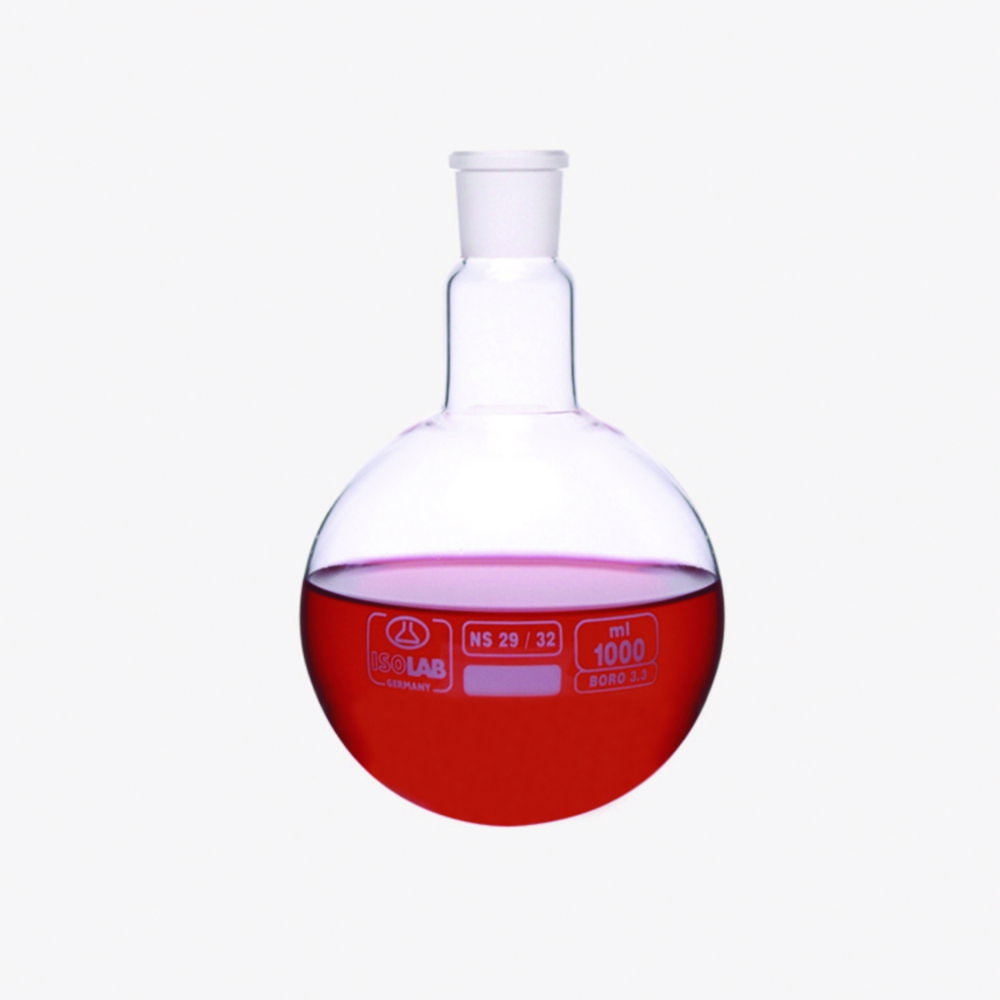 Round bottom flask 250 ml, NS 19/26 Boro 3.3, w/o stopper