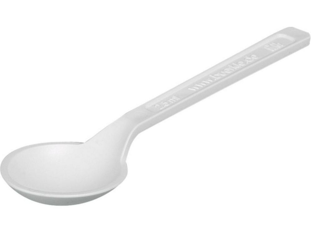 SteriPlast sample spoon 127 mm PS, white, sterile, 2.5 ml, pack of 100